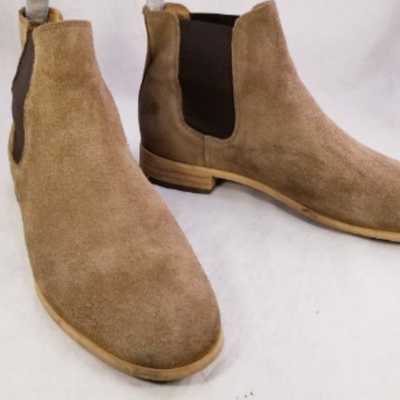 SHOE THE BEAR BROWN SUEDE MEN BOOTS CHELSEA SIZE 44/11 - Picture 1 of 9